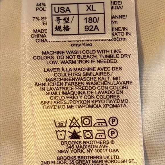 Brooks Brothers White Elbow Length Mock Neck Top - Picture 5 of 5